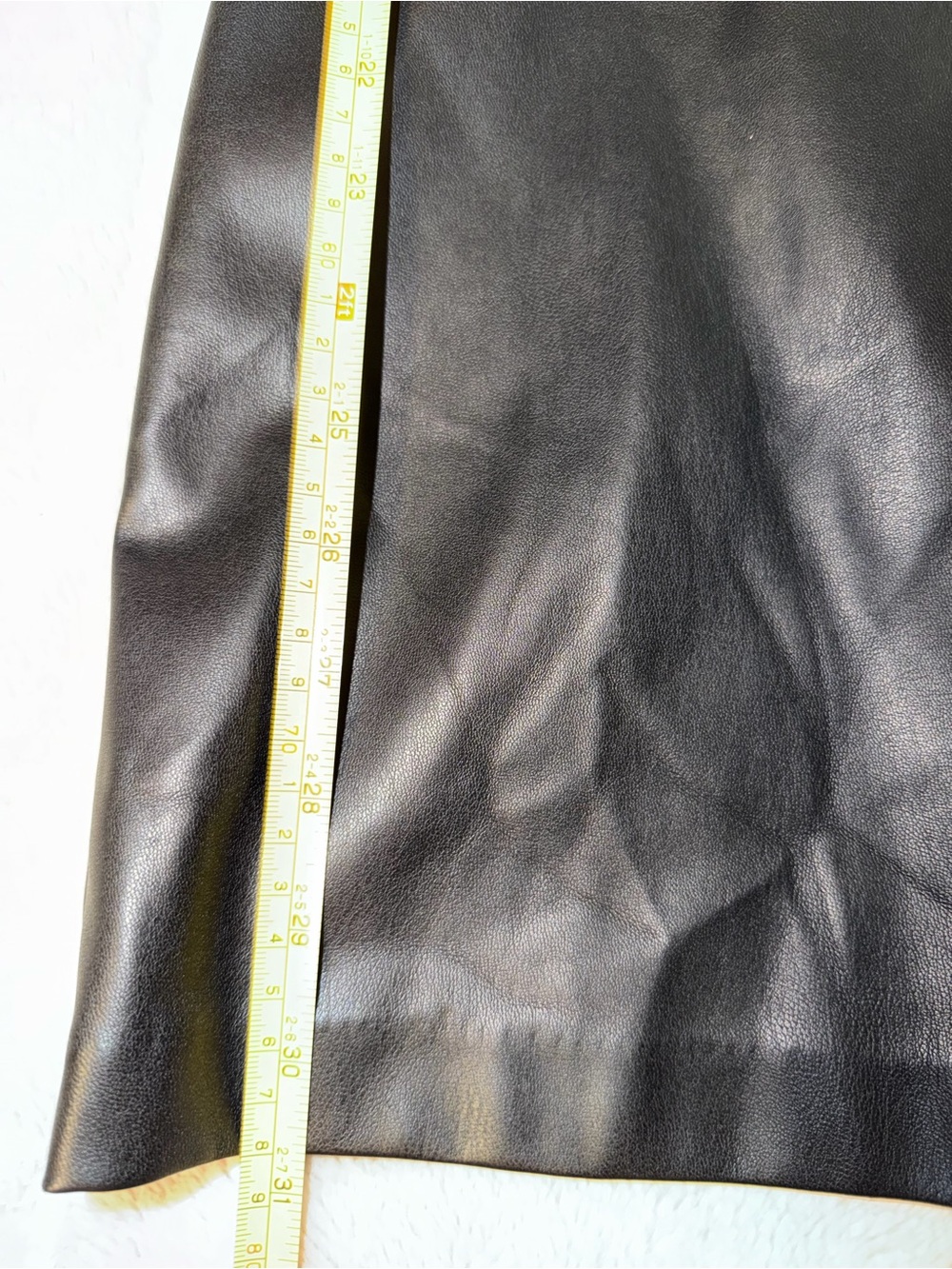 Abercrombie & Fitch Black Faux Leather Pinafore Mini Shift Dress - MP - Picture 7 of 8